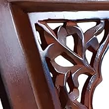 Antique Brown Wooden Jharokha | Wall Mirror Frame