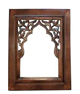 Antique Black Wooden Jharokha| Wall Mirror Frame