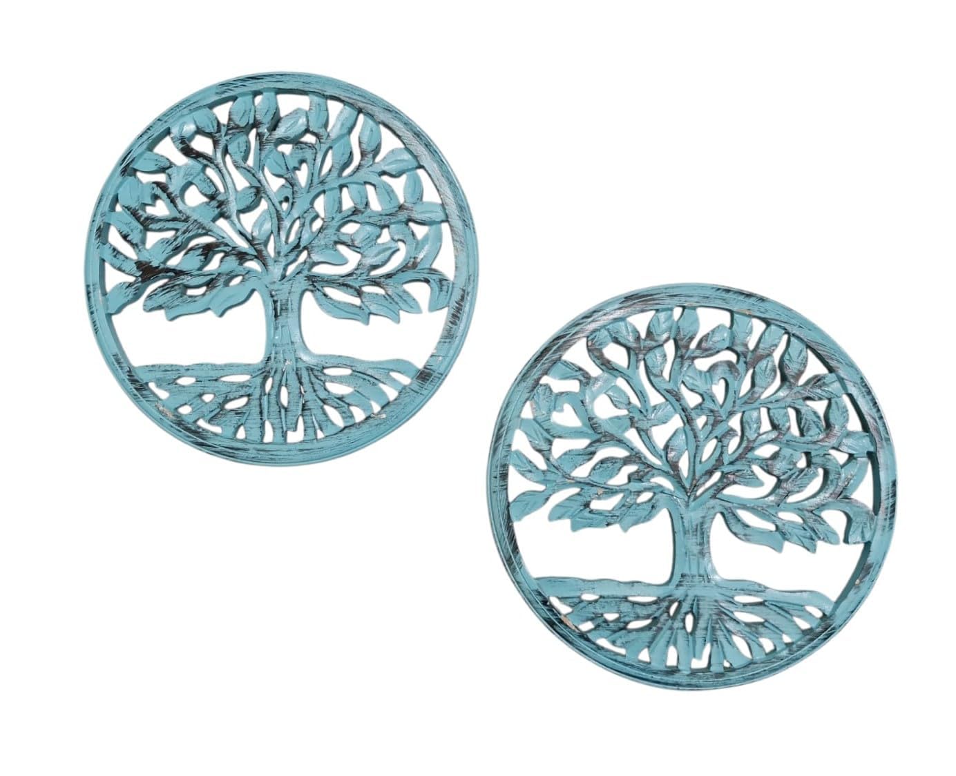 Set of 2 Wooden Wall Panels – Tree of Life Design