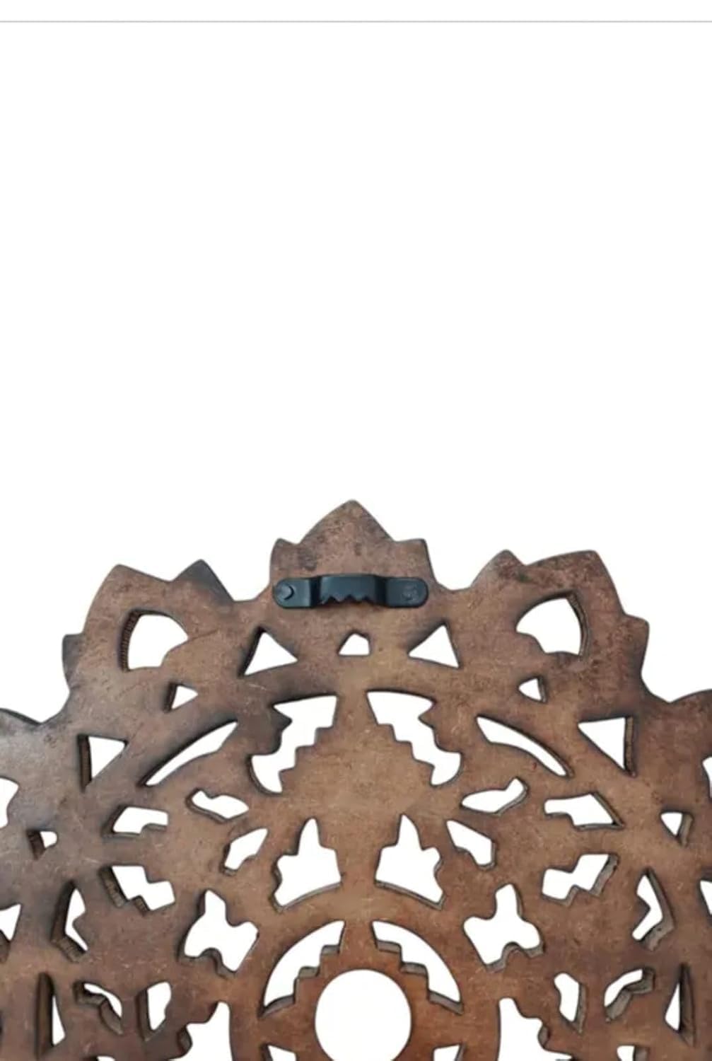 Set of 2 Wooden Wall Panels | Carved Art Round Décor