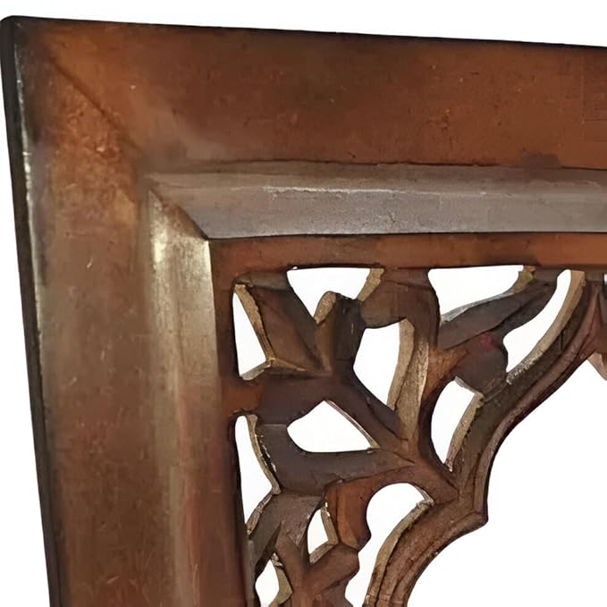 Antique Black Wooden Jharokha| Wall Mirror Frame