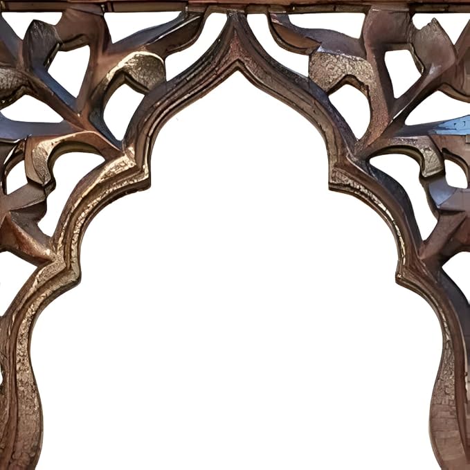 Antique Black Wooden Jharokha| Wall Mirror Frame