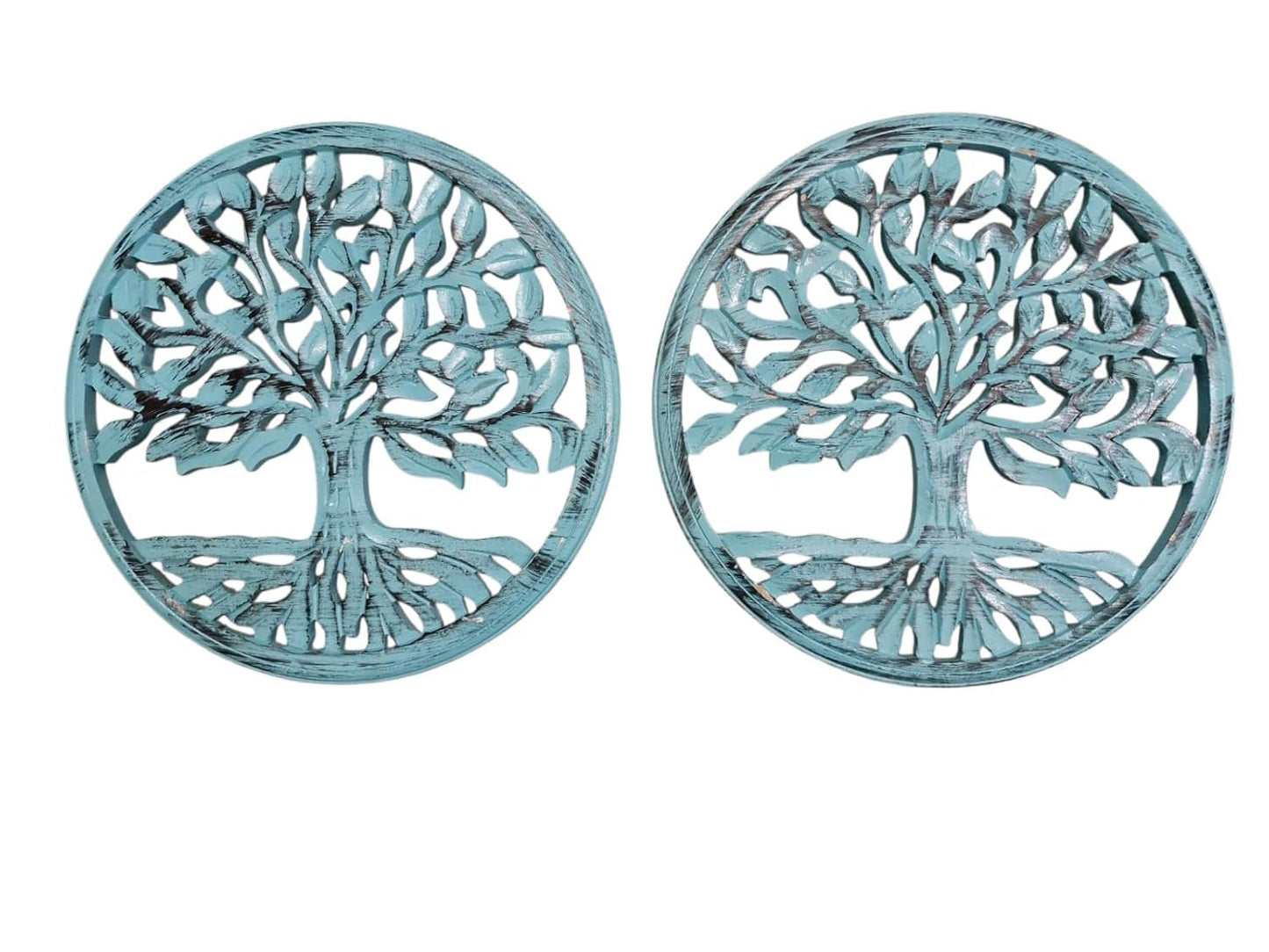 Set of 2 Wooden Wall Panels – Tree of Life Design