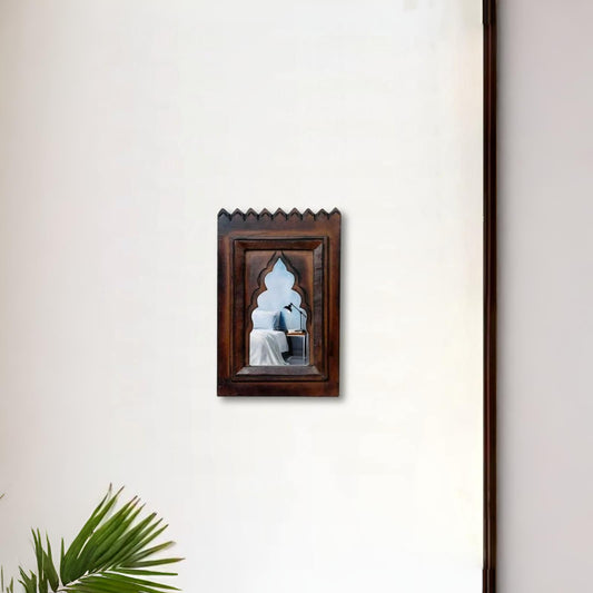 Wooden Wall Hanging Jharokha with Inside Mirror