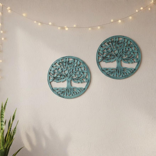 Set of 2 Wooden Wall Panels – Tree of Life Design