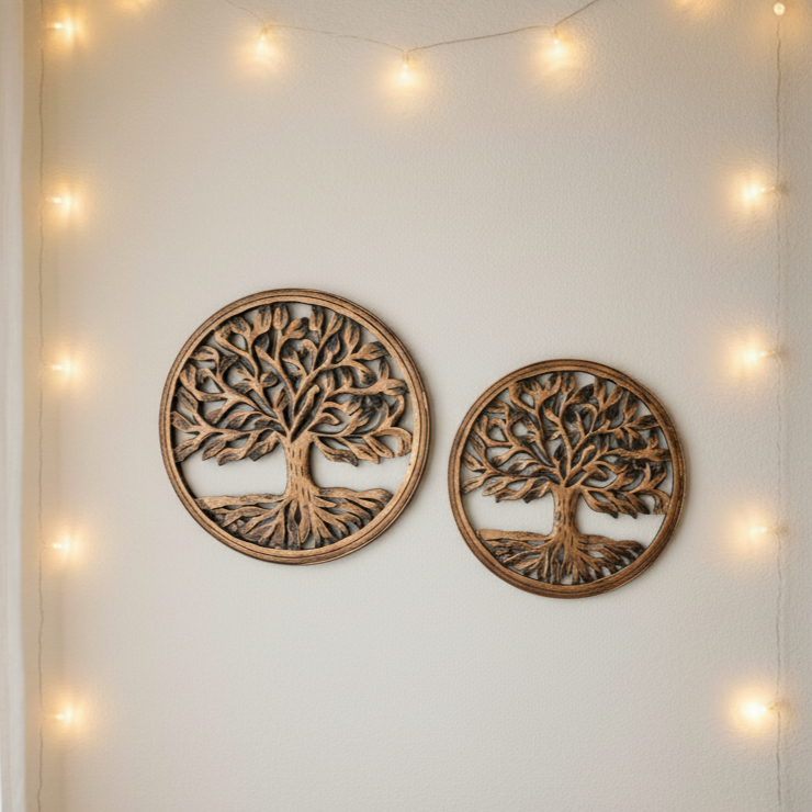 Set of 2 Wooden Wall Panels | Tree of Life