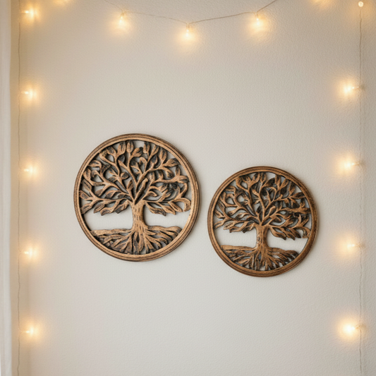 Set of 2 Wooden Wall Panels | Tree of Life